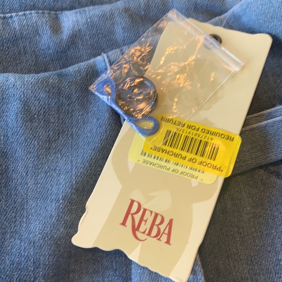 NWT Reba southwestern chambray denim shirt skirt sz 4 - Picture 7 of 11